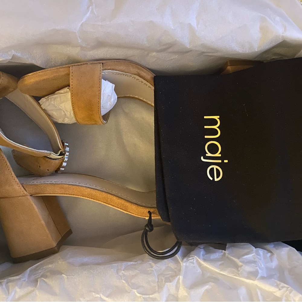 Maje Suede Sandals - Picture 10 of 11